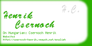 henrik csernoch business card